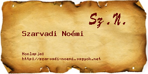 Szarvadi Noémi névjegykártya